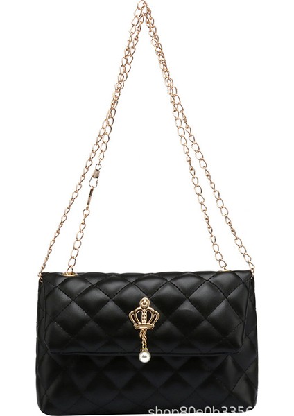 Işlemeli Omuzdan Askili Çanta Kadın Zarif Moda Basit Küçük Kare Çanta (Yurt Dışından)