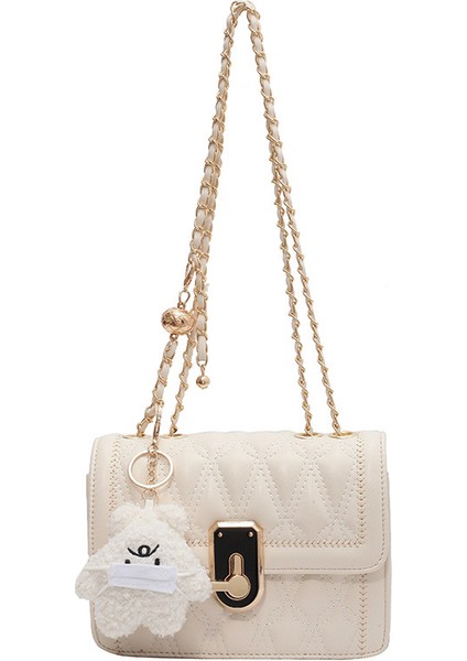 Gelişmiş Doku Eşkenar Dörtgen Işlemeli Iplik Omuz Çantası Moda Zincir Messenger Çanta (Yurt Dışından) fiyatları