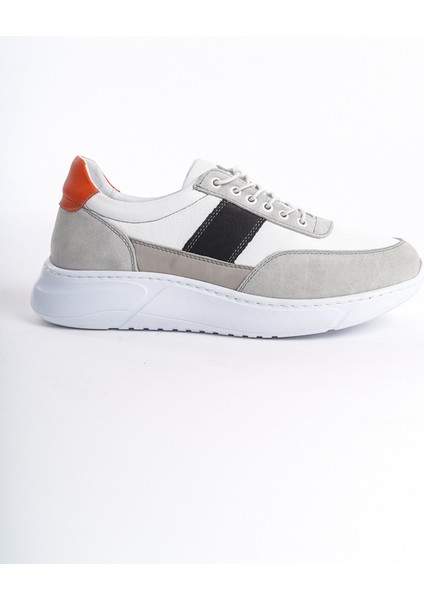Erkek Deri Spor Ayakkabı & Sneaker Gri/beyaz -Mbknt-Grb fiyatları