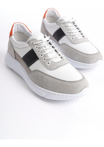 Erkek Deri Spor Ayakkabı & Sneaker Gri/beyaz -Mbknt-Grb fırsatları
