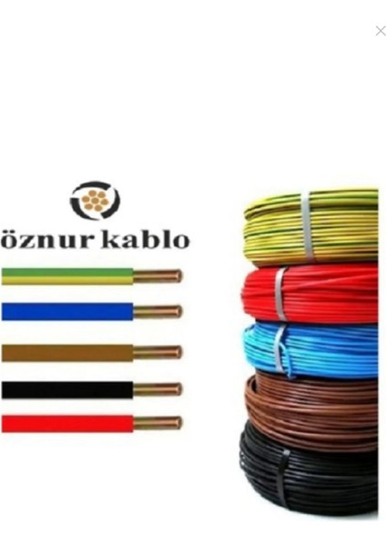 2,5 Nya Kablo % 100 Bakır Mavi Renk 100 M 2,5 Nya