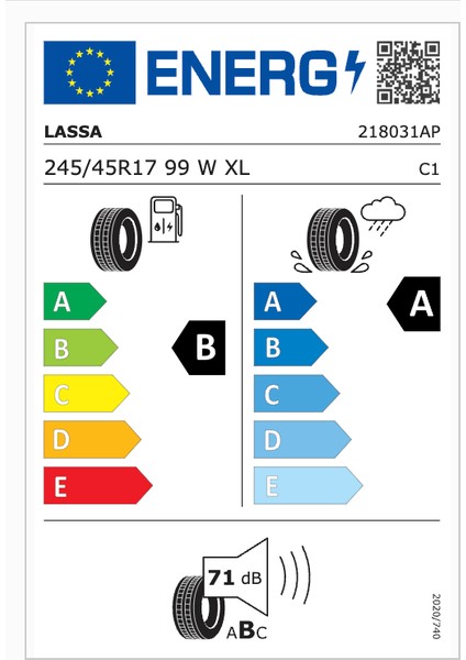 245/45 R17 95W Revola Yaz Oto Lastiği (Üretim Yılı: 2024)