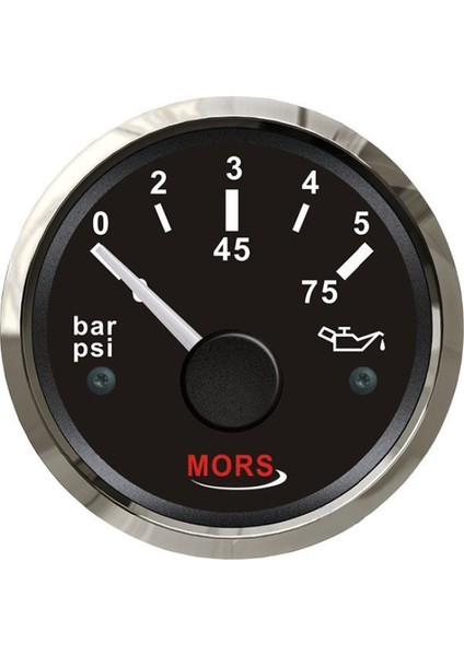 Yağ Göstergesi 5 Bar Siyah 12-24V Çap: 55MM