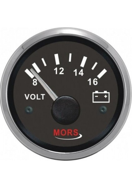 Voltmetre 12 V Siyah Çap: 55MM