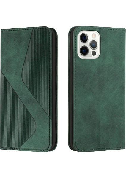 IPhone 12 Için Kılıf Pro Max Cüzdan Kickstand Pu Deri Folio Kapak Manyetik (Yurt Dışından)