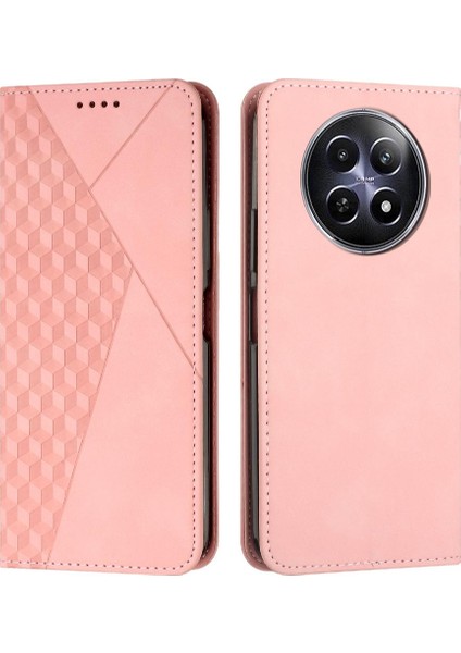 Realme 12 5g Için Kılıf Darbeye Kapak Kapak Yan Toka Pu Deri Tam (Yurt Dışından)