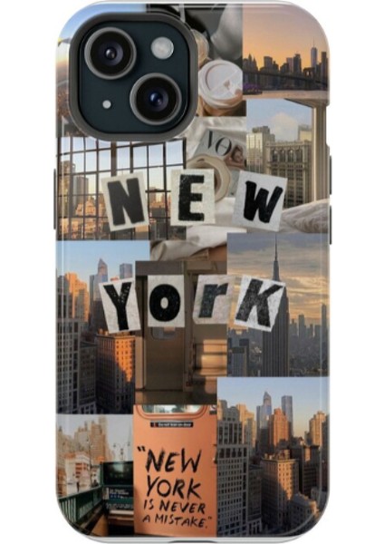 Xiaomi Mi 9 Uyumlu Silikon Kılıf - New York Kolaj