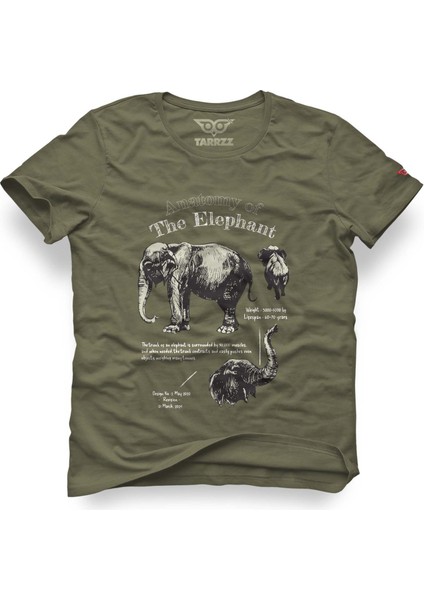 Anatomy Elephant Tasarım Tişört, Fil Anatomisi Baskılı Tişört, Fil Baskılı Tişört
