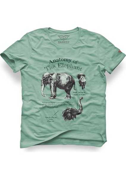 Anatomy Elephant Tasarım Tişört, Fil Anatomisi Baskılı Tişört, Fil Baskılı Tişört