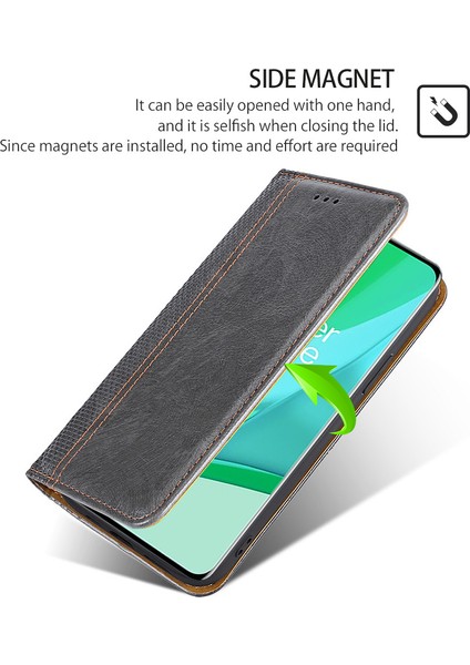 Kart Yuvası ile Oneplus 12 5g Deri Telefon Kılıfı Için Telefon Kılıfı (Yurt Dışından)