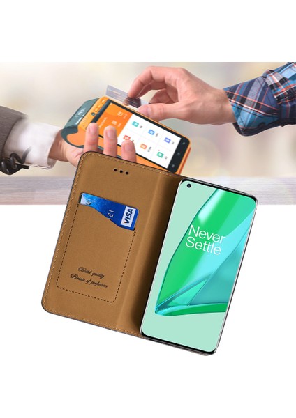 Kart Yuvası ile Oneplus 12 5g Deri Telefon Kılıfı Için Telefon Kılıfı (Yurt Dışından)