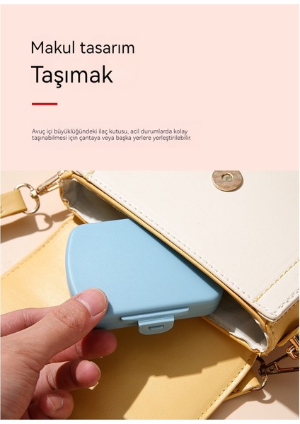 Mini Taşınabilir 6 Bölmeli Hap Saklama Kutusu (Yurt Dışından)