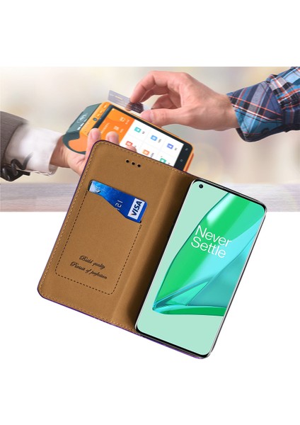 Kart Yuvası ile Oneplus 12 5g Deri Telefon Kılıfı Için Telefon Kılıfı (Yurt Dışından)