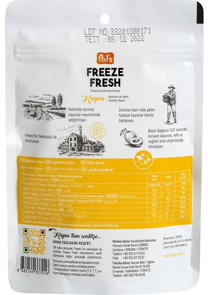 Freeze Fresh Kayısı 15 g