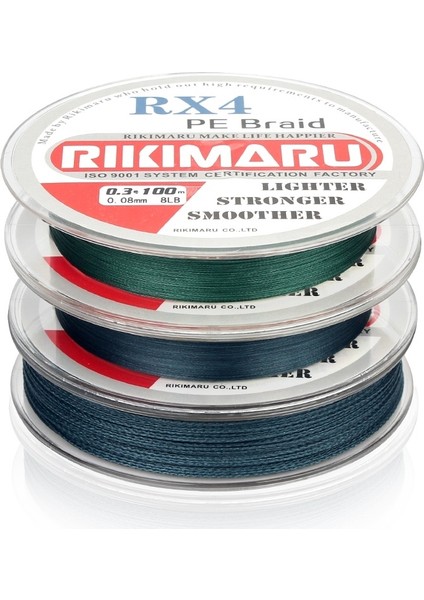 Rikimaru 0.14 mm Rx4-4 Katlı 150 Metre,12.2 kg Çeker ,gri Renkli Ip,örgü,ipek Misina