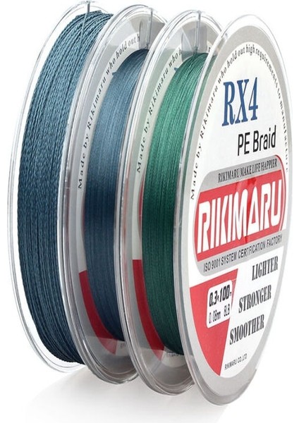 Rikimaru 0.14 mm Rx4-4 Katlı 150 Metre,12.2 kg Çeker ,gri Renkli Ip,örgü,ipek Misina