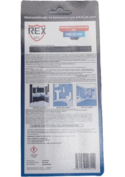Konforlu Evler İçin Kokusuz, Lekesiz REX JEL - 5 gr. Hamam Böceği ve Karınca Yemi