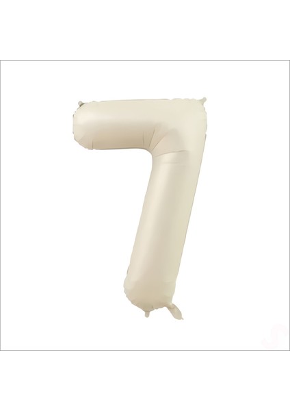 7 Yaş Rakam Krem Folyo Balon - 76 cm
