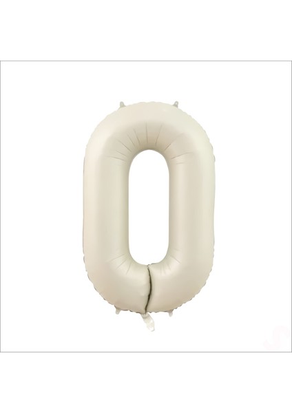 0 Yaş Rakam Krem Folyo Balon - 76 cm