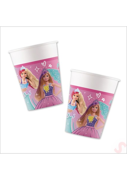 Barbie Fantasy Karton Bardak - 8 Adet