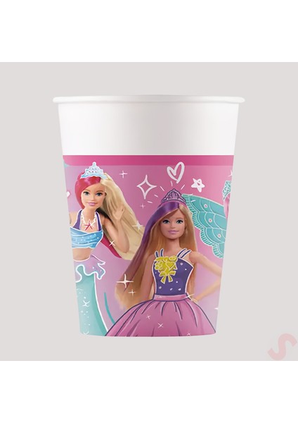 Barbie Fantasy Karton Bardak - 8 Adet modelleri