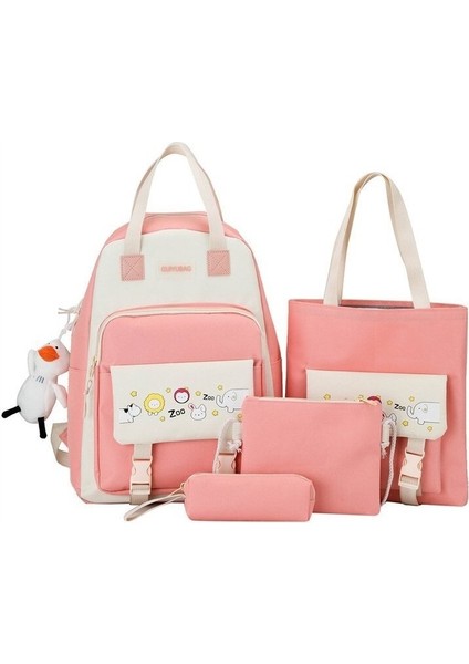 Fıy Sırt Çantası Tüm Maç Öğrenci Okul Çantası Aşınmaya Dayanıklı Sırt Çantası Seti Açık Seyahat Çantası 4 Adet (Yurt Dışından)