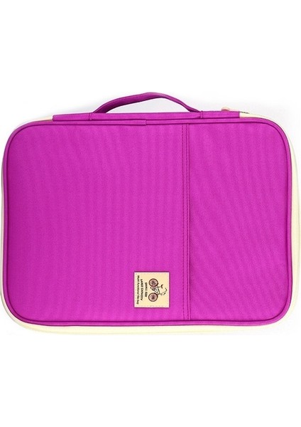 Szykd Ofis Malzemeleri Çok Amaçlı Fermuar Belge Klasörü A4 Depolama Çantası (Pembe) (Yurt Dışından)