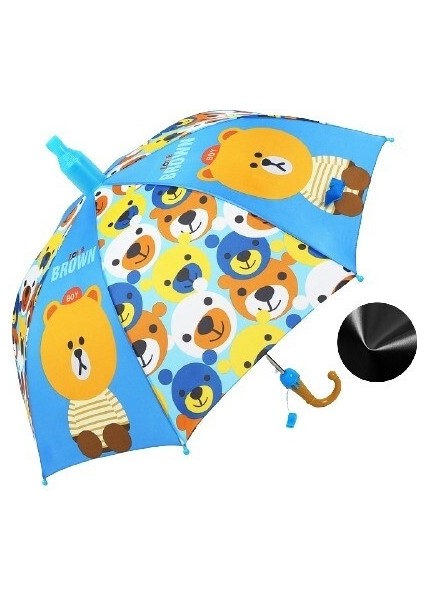 Dake Çocuk Düz Şemsiye Kemik Güneş Koruyucu Sevimli Karikatür Baskı Su Kapağı ile 85 cm (Yurt Dışından)