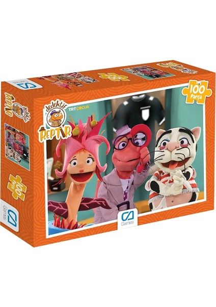 Dedektif Reptır Lisanslı 100 Parça 34X24CM Çocuk Puzzle Yapboz Serisi