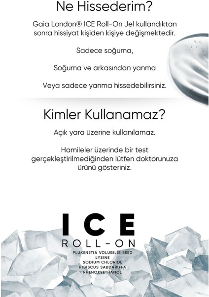 Gaia London Ice Roll-On Sıkılaştırıcı Jel 1 Aylık Kür