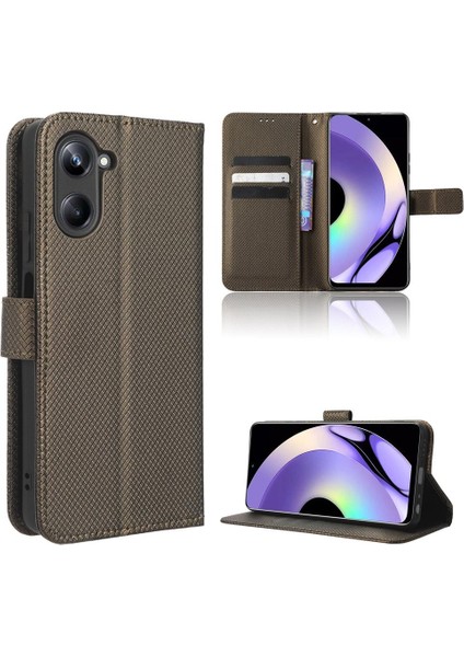 Realme 10 Pro Için Kılıf Kapak Manyetik Cüzdan Kart Tutucu Kickstand (Yurt Dışından)