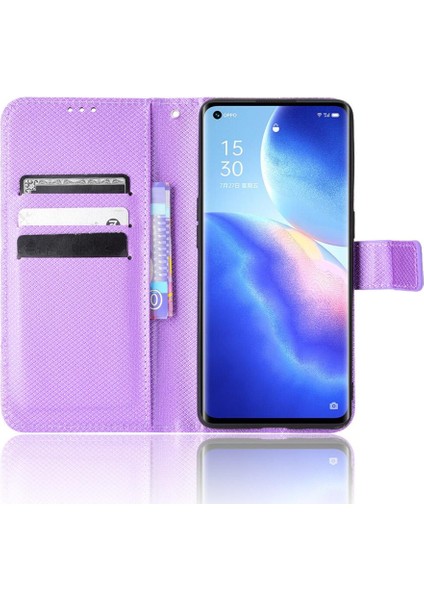 Oppo Oppo 5 5g Kart Tutucu Kapak Manyetik Cüzdan Kickstand Için Kılıf (Yurt Dışından)