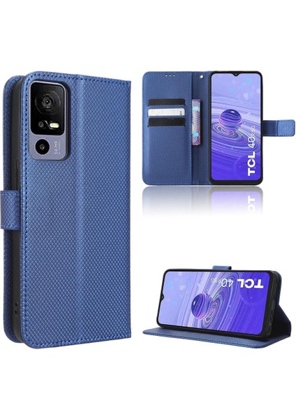 Tcl 40R Manyetik Cüzdan Kart Tutucu Kickstand Kapak Için Kılıf (Yurt Dışından)