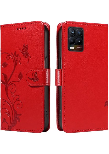 Realme 8 4g/8 Pro Cüzdan Telefon Kılıfı El Kayışı ile Yüksek Kalite (Yurt Dışından)