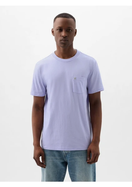 Erkek Lila Mini Gap Logo Cepli T-Shirt