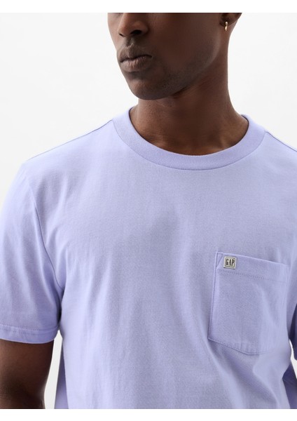 Erkek Lila Mini Gap Logo Cepli T-Shirt