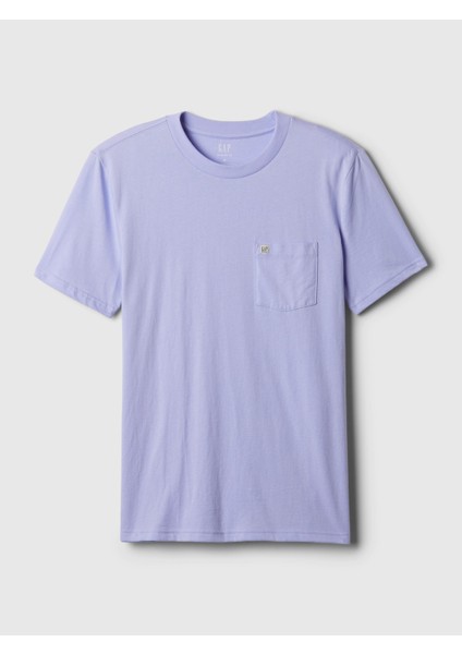 Erkek Lila Mini Gap Logo Cepli T-Shirt