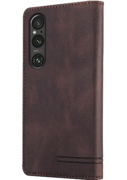 Sony Xperia 1V Premium Deri Iki Kart Yuvaları Premium Deri (Yurt Dışından) fırsatları