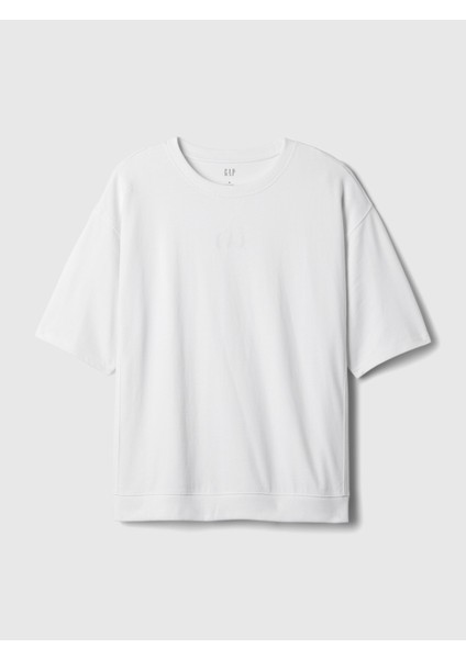 Erkek Beyaz Mini Gap Logo Oversize T-Shirt