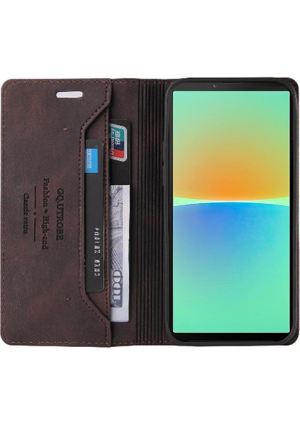 Sony Xperia 10 Iv Iki Kart Yuvaları Için Kılıf Kickstand Premium Deri (Yurt Dışından) fırsatları