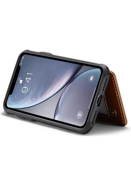 IPhone Xr Kickstand Rfıd Engelleme Pu Deri Kart Için Caseme Cüzdan Kılıf (Yurt Dışından)