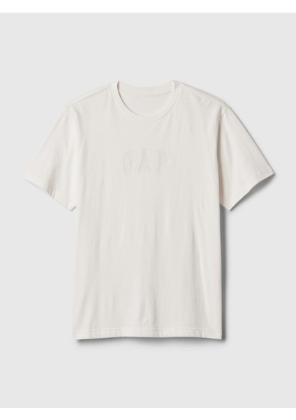 Erkek Kırık Beyaz Gap Arch Logo T-Shirt