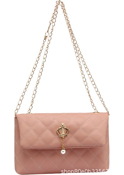 Işlemeli Omuzdan Askili Çanta Kadın Zarif Moda Basit Küçük Kare Çanta (Yurt Dışından)