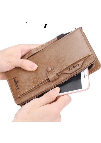 Retro Erkek Uzun Cüzdan Çok Fonksiyonlu Cep Telefonu Çantası El Çantası (Yurt Dışından) fiyatları