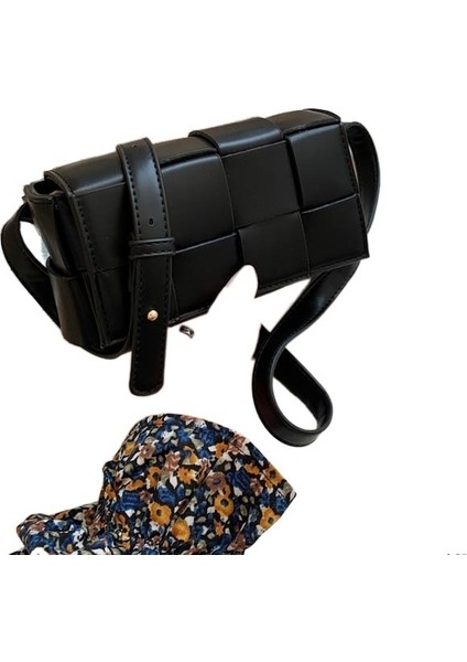 Çok Yönlü Omuz Çantası El Dokuması Messenger Çanta Göğüs Çantası Küçük Kare Çanta (Yurt Dışından)