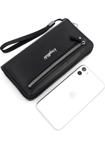 Yeni Erkek Uzun Iş Günlük Fermuarlı Debriyaj Cüzdanı (Yurt Dışından) modelleri