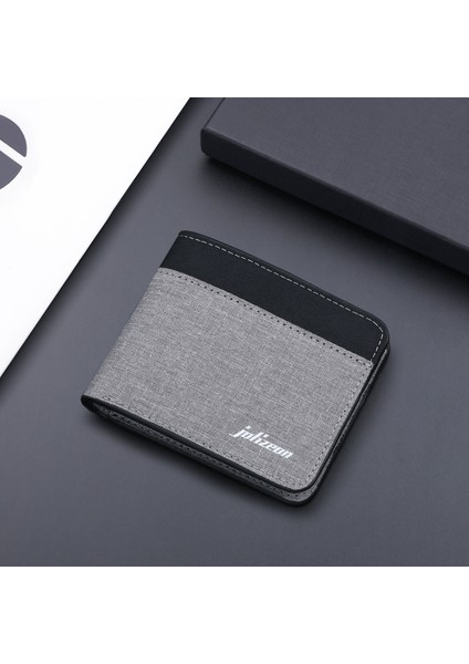 Kanvas Kısa Erkek Dikişli Kontrast Renk Cüzdanı (Yurt Dışından) modelleri