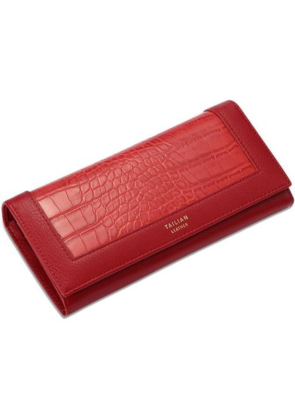 Cüzdan Bayan Timsah Desenli Clutch Çok Fonksiyonlu Cüzdan (Yurt Dışından) fiyatları