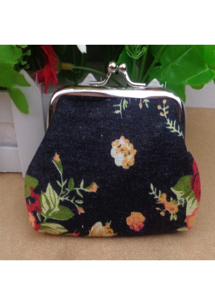 Yaratıcı Demir Klip Kanvas Madeni Para Cüzdanı Para Para Çantası (Yurt Dışından)