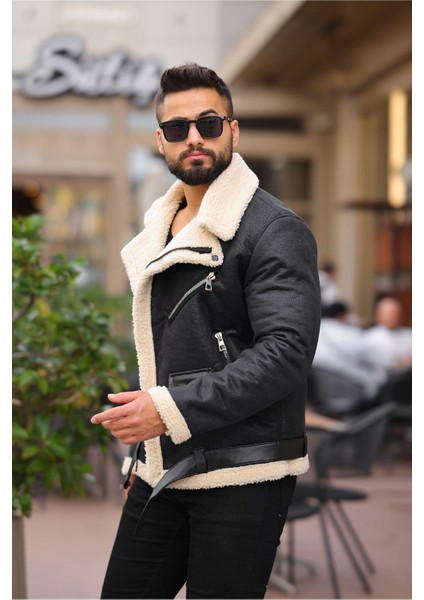 Lamine Deri Kruvaze Mont indirimleri